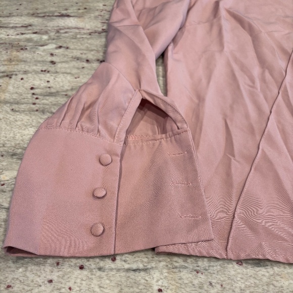 SHEIN Womens Dressy Pale Pink Long Sleeve Blouse - Size S - Picture 3 of 4